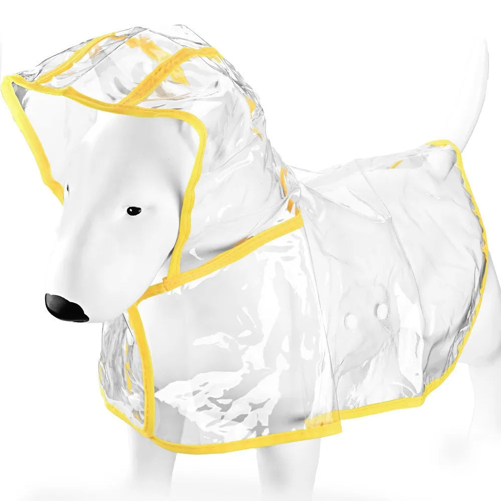 Transparent Waterproof Dog & Cat Raincoat Cape Poncho | Windproof Rain Coat for Small Dogs & Puppies