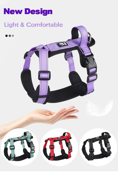 No-Pull Padded Vest Harness with Reflective Straps for Small & Medium Dogs
