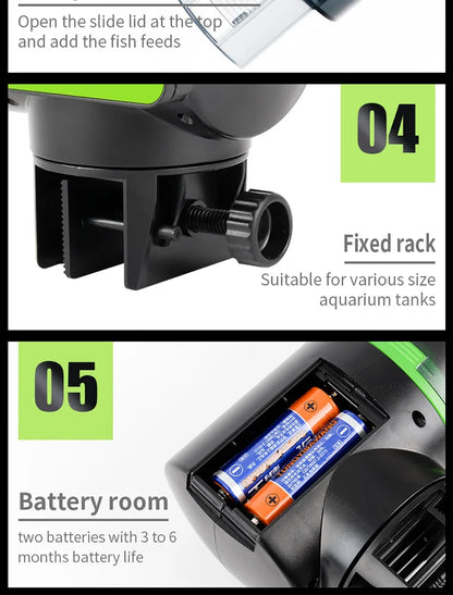 Automatic Fish Feeder - Digital Timer for Aquarium & Turtle Tank