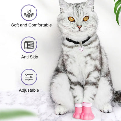 Anti-Slip Pet Paw Protectors - 4 Pack