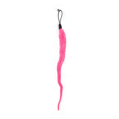 Feather Wand Cat Toy with Bell & Worm String - Interactive Teaser Set