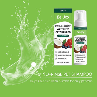Coconut No-Rinse Dry Shampoo for Cats & Dogs — Sensitive Skin Foam Cleanser with Odour Control