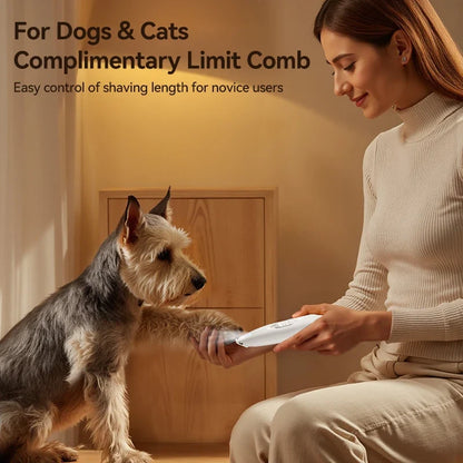 Professional Electric Pet Clipper with LED Light and Rechargeable Battery