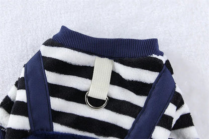 Soft Fleece Jumpsuit with Leash Ring for Small, Medium & Large Dogs & Cats