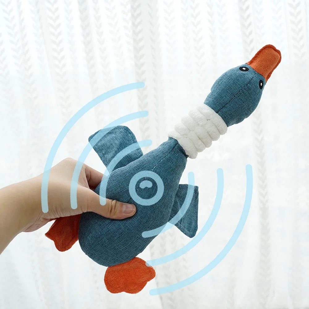 Plush Wild Goose Dog Toy