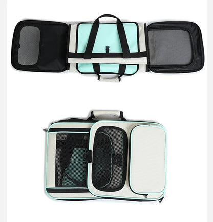 Airline Approved Collapsible Soft-Sided Pet Carrier — Travel Cat & Dog Carrying Case
