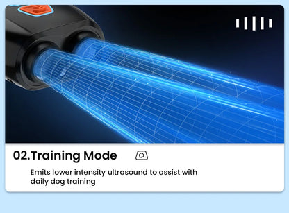 Ultrasonic Dog Training Device with Anti-Barking Technology and LED Flashlight