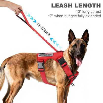 Reflective Emotional Support Dog Vest Harness with Handle & Lead — Easy On/Off for Large Dogs