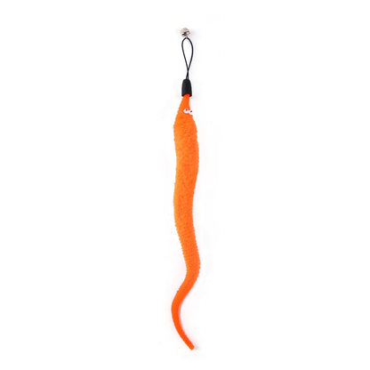 Feather Wand Cat Toy with Bell & Worm String - Interactive Teaser Set