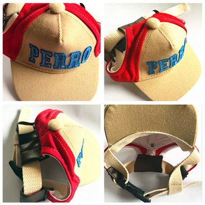 Dog Baseball Cap with Visor - Summer Sun Hat
