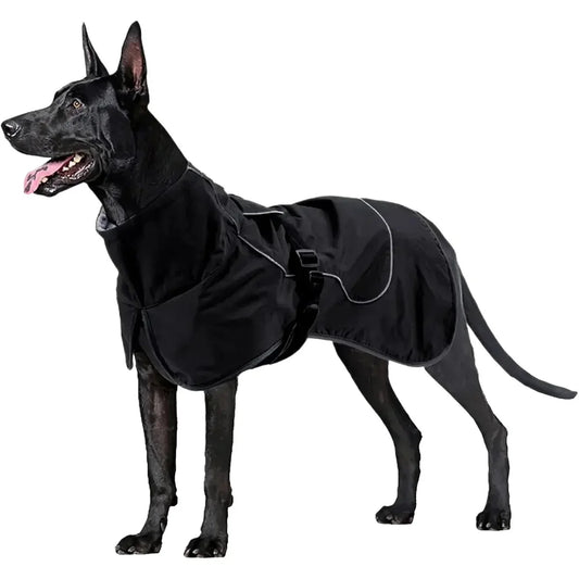 Waterproof Dog Jacket - Fleece Lined Reflective Coat for Cold Weather