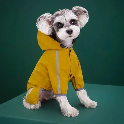 Reflective Waterproof Raincoat Jumpsuit for Small & Medium Dogs