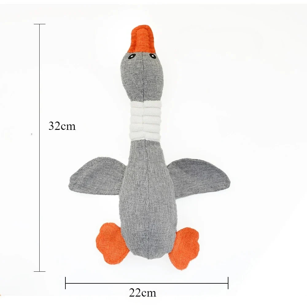 Plush Wild Goose Dog Toy