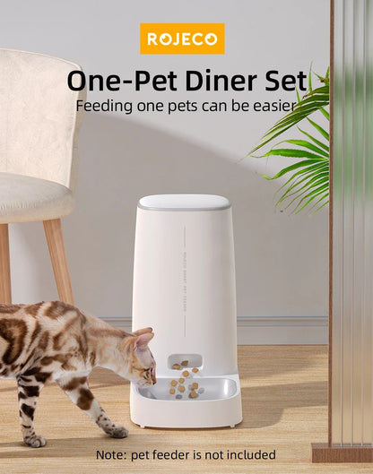 Stainless Steel Single & Double Bowl Accessories For 4L Automatic Pet Feeder Cat Food Dispenser Without Pet Feeder