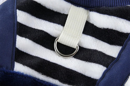 Soft Fleece Jumpsuit with Leash Ring for Small, Medium & Large Dogs & Cats