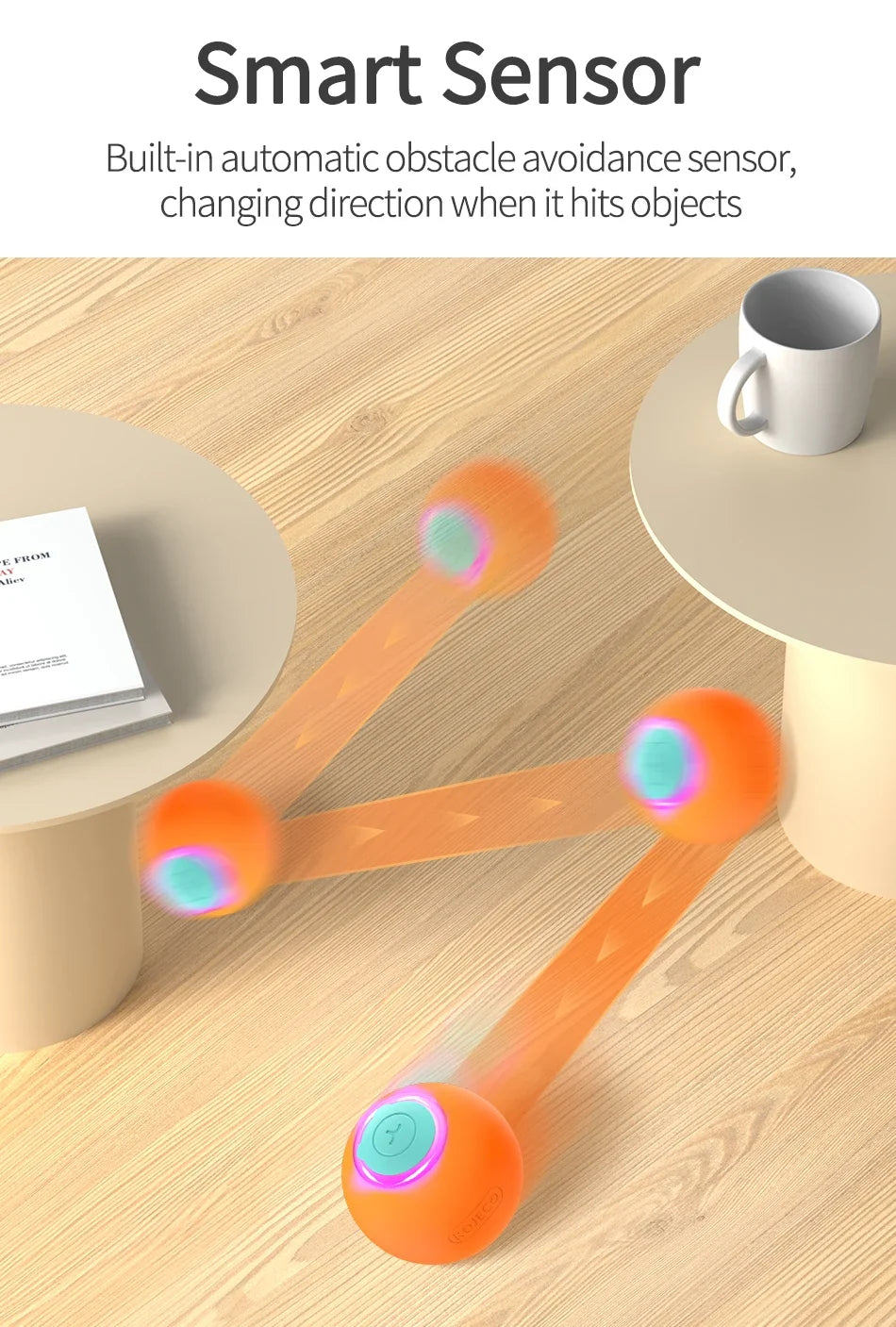 Smart Interactive Cat Ball - Automatic Rolling Electric Pet Toy