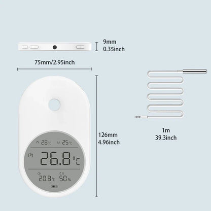 3-in-1 Digital Aquarium Thermometer with LCD Screen & Temperature Alarm