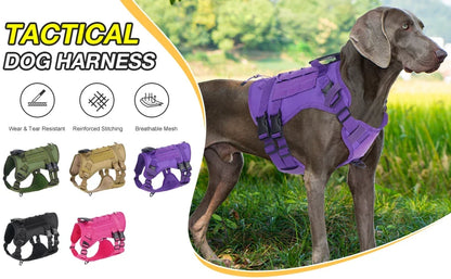 Tactical Chest Strap Dog Harness with Reinforcement Loop