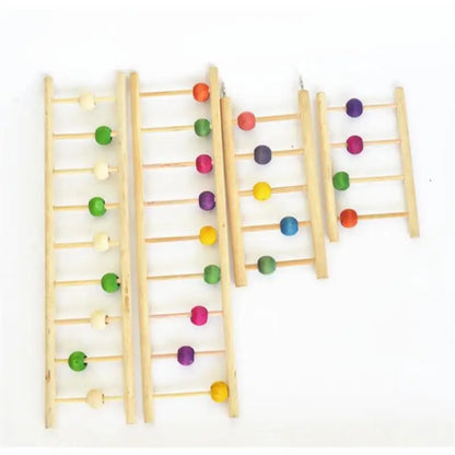 Solid Wood Cloud Climbing Ladder for Parrots & Birds