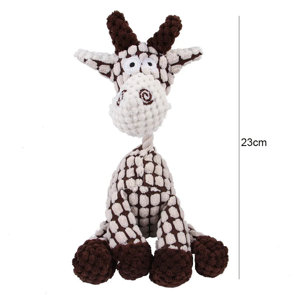 Donkey Shape Squeaky Plush Chew Toy for Dogs and Puppies