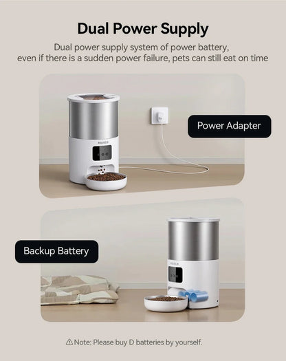4.5L Smart Pet Feeder with Voice Recording & WiFi App Control