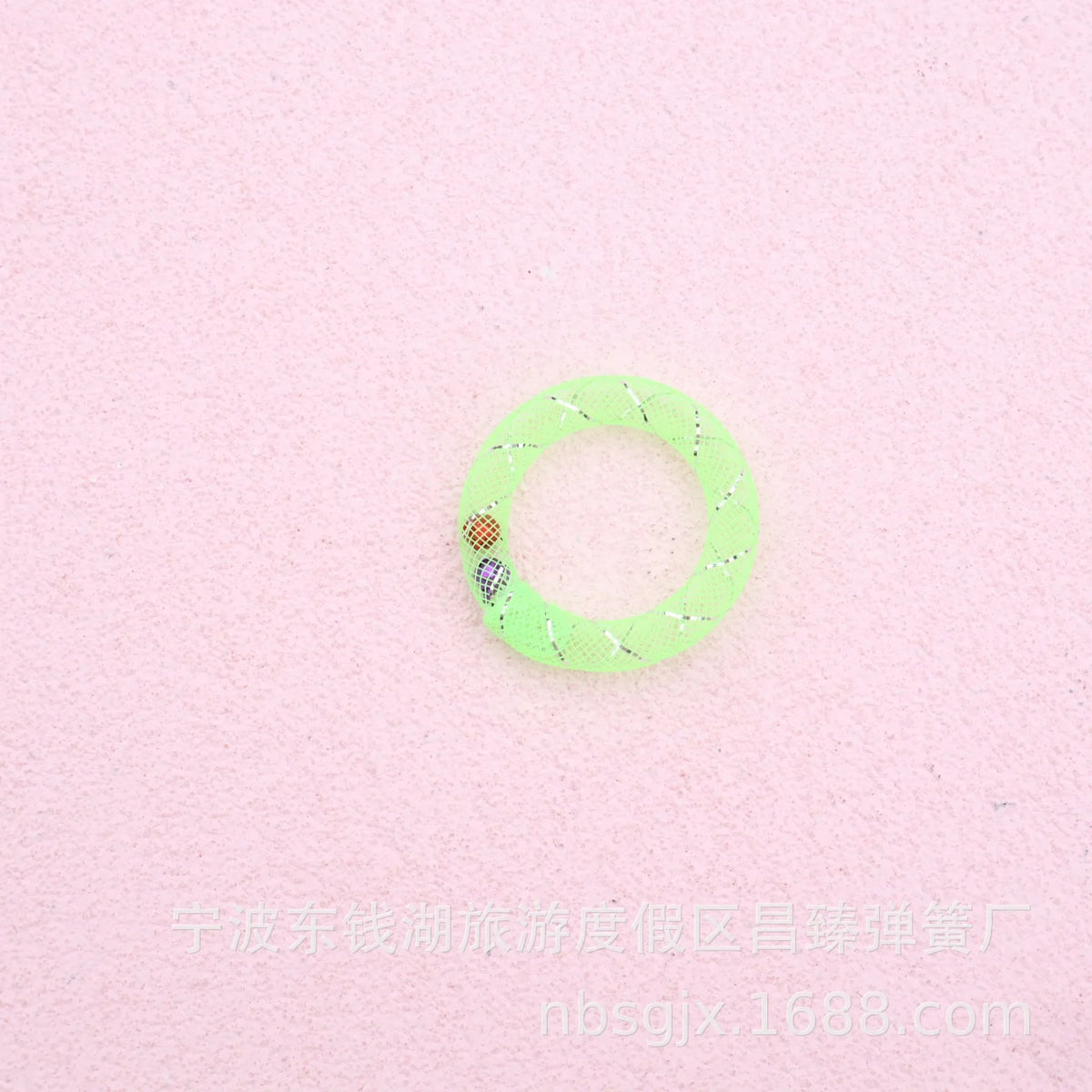 Donut-Shaped Spring Toy with Bell for Cats