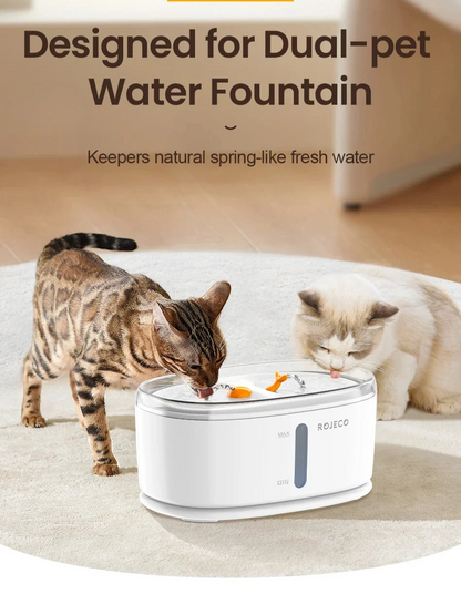 Dual Bowl Automatic Pet Water Fountain for Multiple Cats and Dogs