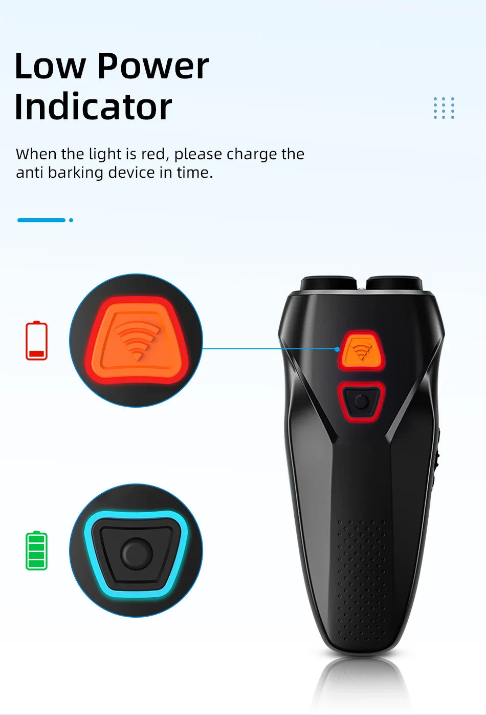 Ultrasonic Dog Training Device with Anti-Barking Technology and LED Flashlight