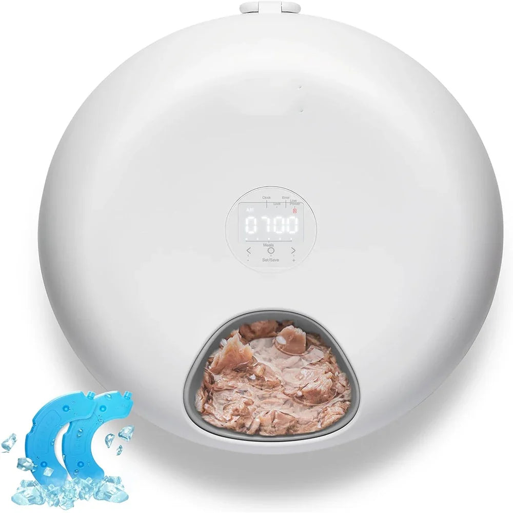 WiFi Automatic Pet Feeder for Wet, Dry & Frozen Food — Ice Pack Cooling, Portion Control for Cats & Dogs