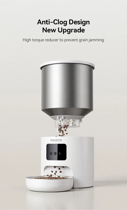 4.5L Smart Pet Feeder with Voice Recording & WiFi App Control