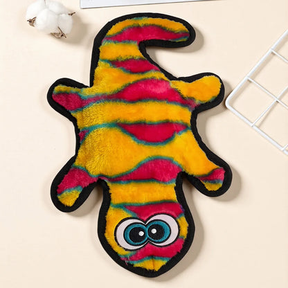 Plush Gecko Interactive Chew Toy for Small Dogs