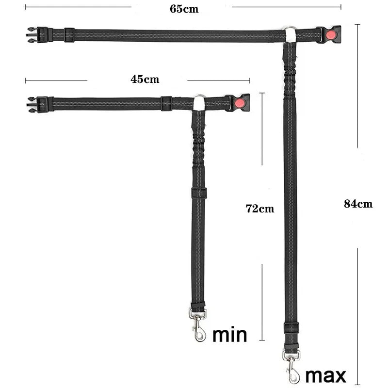 Reflective Dog Car Seat Belt and Walking Leash for Small Dogs