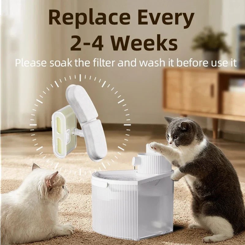 Cat Water Dispenser Replacement Filters - Carbon Sponge Filters for Wireless Pet Fountains