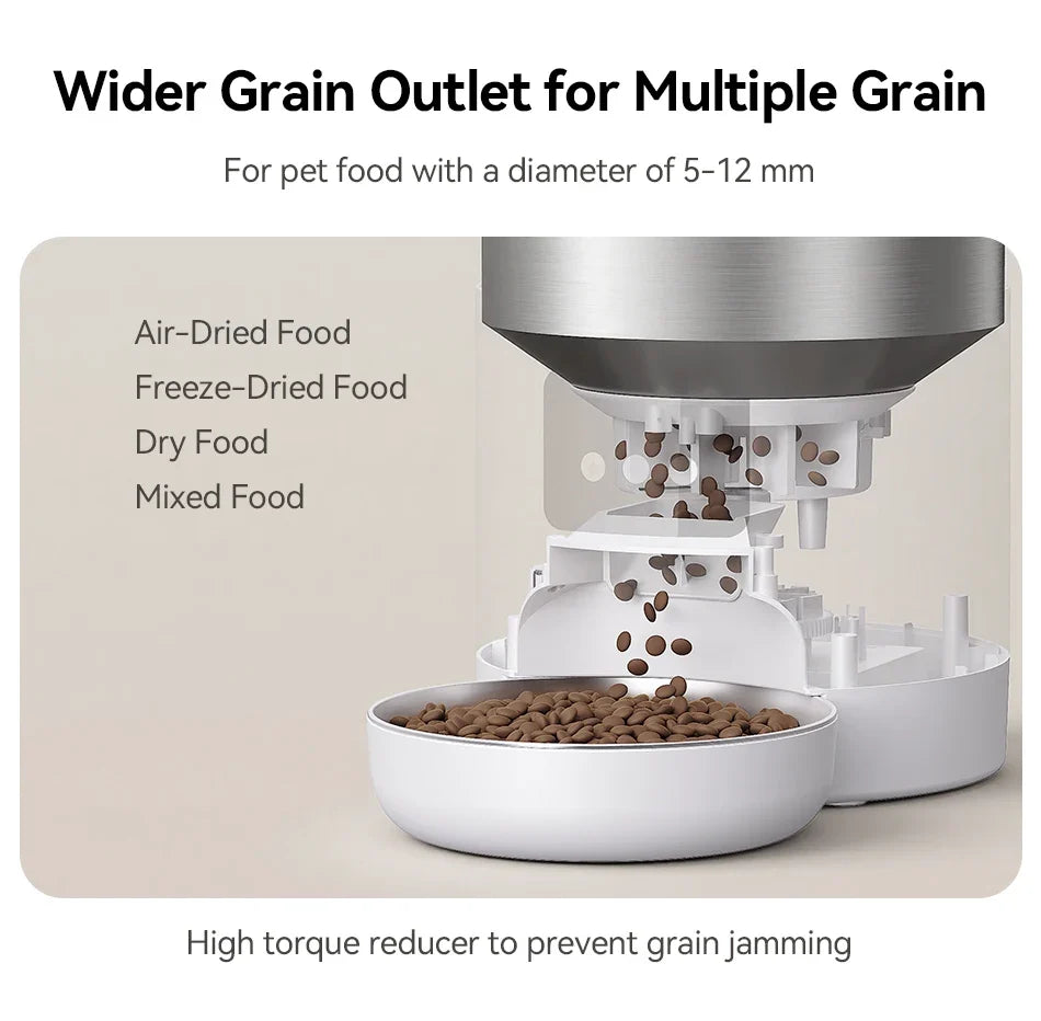 4.5L Smart Pet Feeder with Voice Recording & WiFi App Control