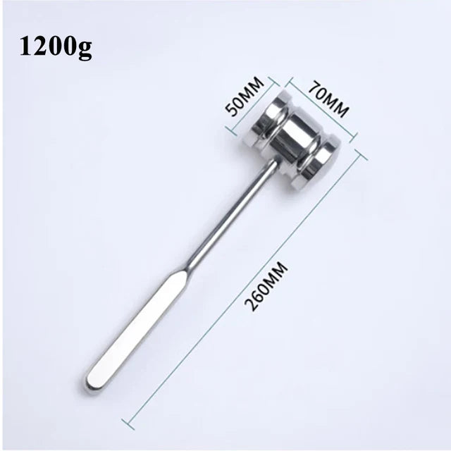 Double-Headed Veterinary Bone Hammer - Stainless Steel Professional Tool