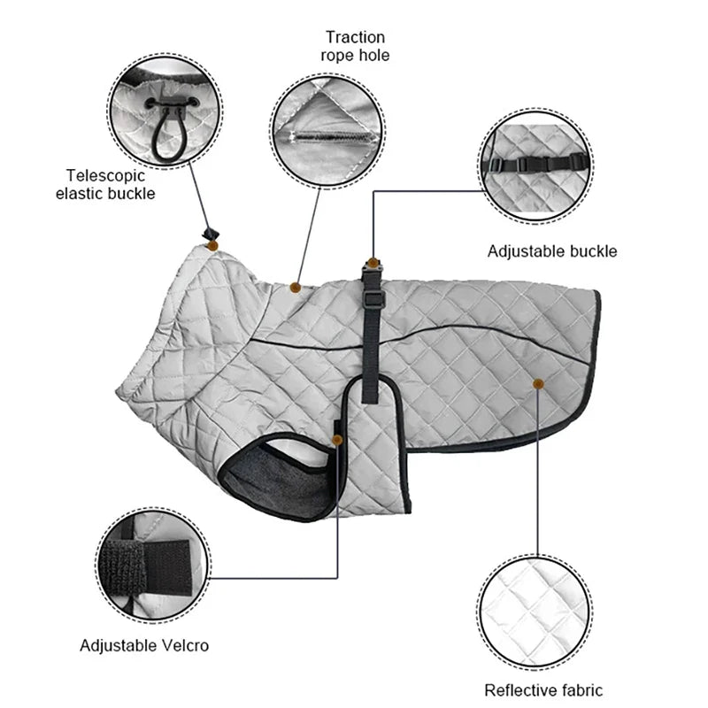 Reflective Winter Dog Jacket & Outdoor Vest