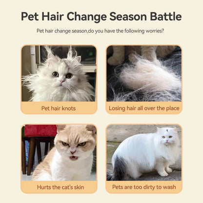 Electric Steam Pet Brush - Hair Removal Comb for Cats & Dogs