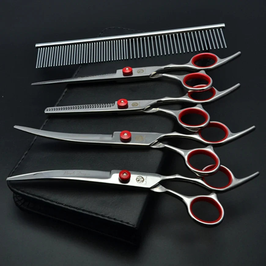 Professional Dog Grooming Scissors Set - 6" & 7" Stainless Steel