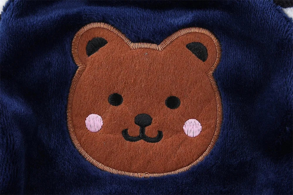 Soft Fleece Jumpsuit with Leash Ring for Small, Medium & Large Dogs & Cats