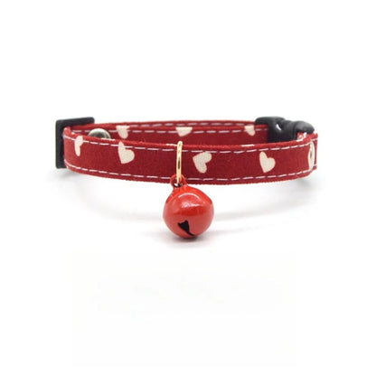 Adjustable Red Cat Collar with Bell