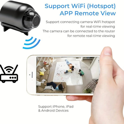 X5 1080P WiFi Mini Camera with Motion Detection Alerts & Night Vision
