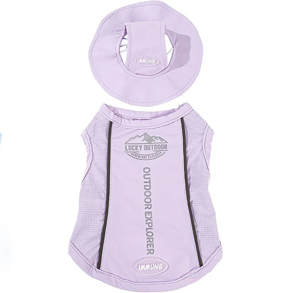 Summer Cooling Vest & Cap Set for Dogs & Cats