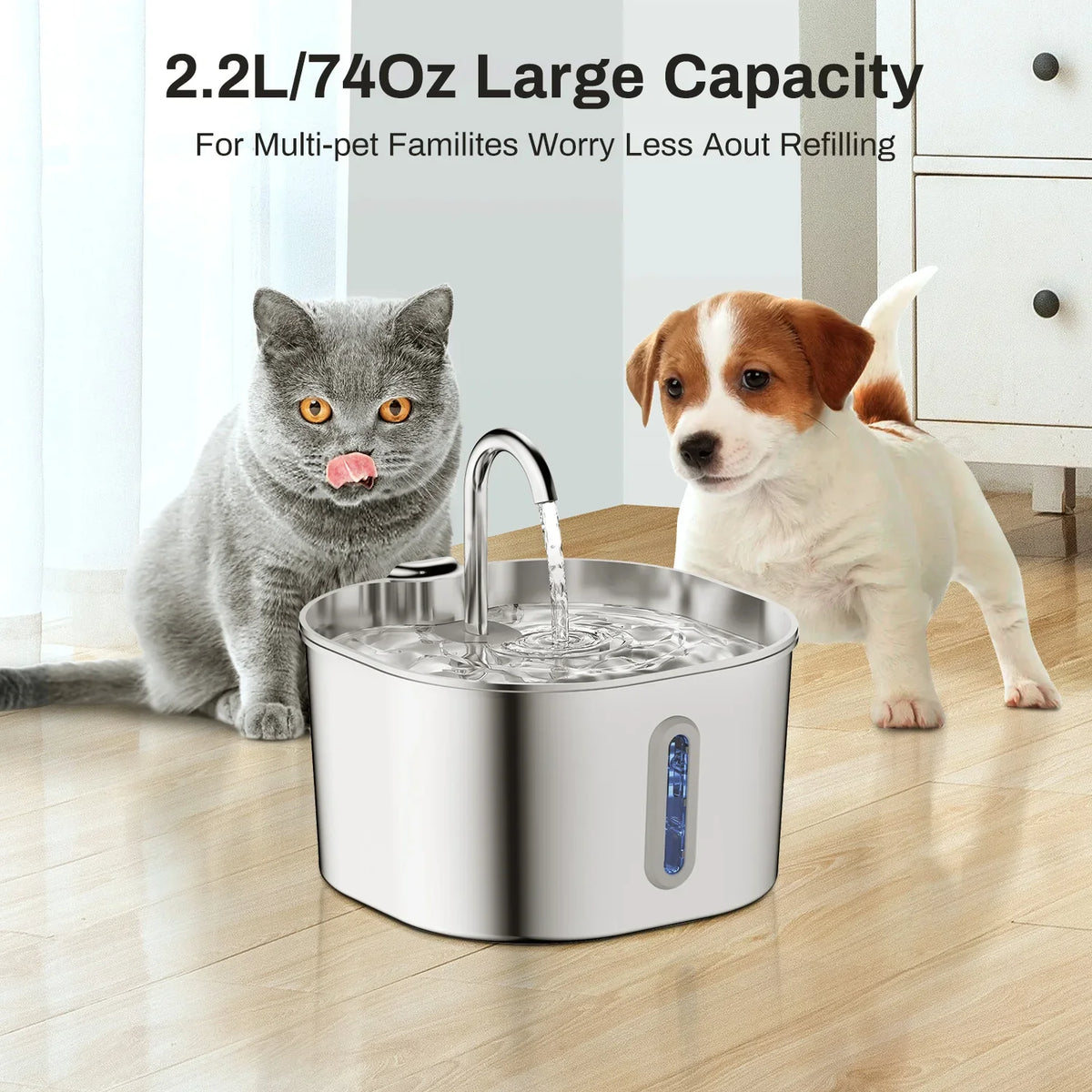 Smart WiFi Pet Feeder with Video Camera and Water Fountain