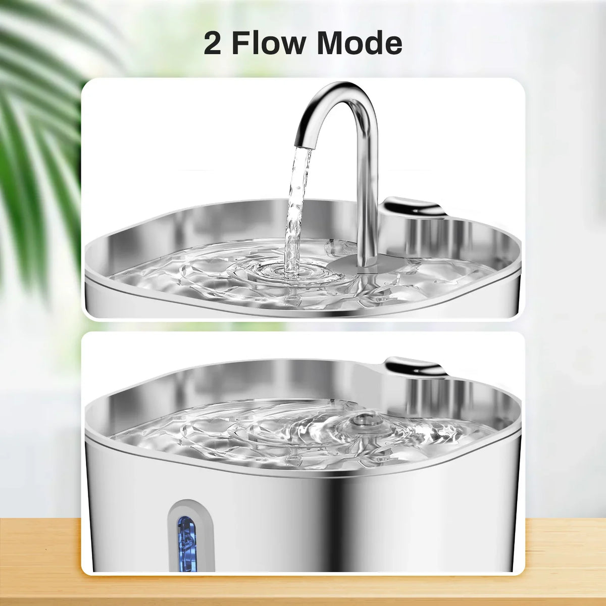 2.2L Stainless Steel Cat Water Fountain — Artesian Flow, Ultra-Quiet Pump & Filter