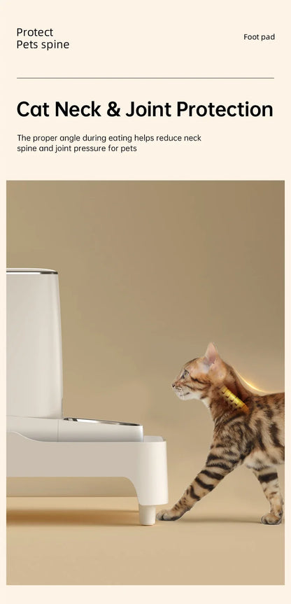 Adjustable Height Elevated Holder for Automatic Pet Feeders