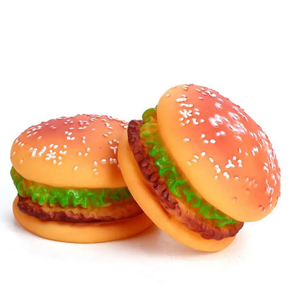 Hamburger Squeaky Dog Toy