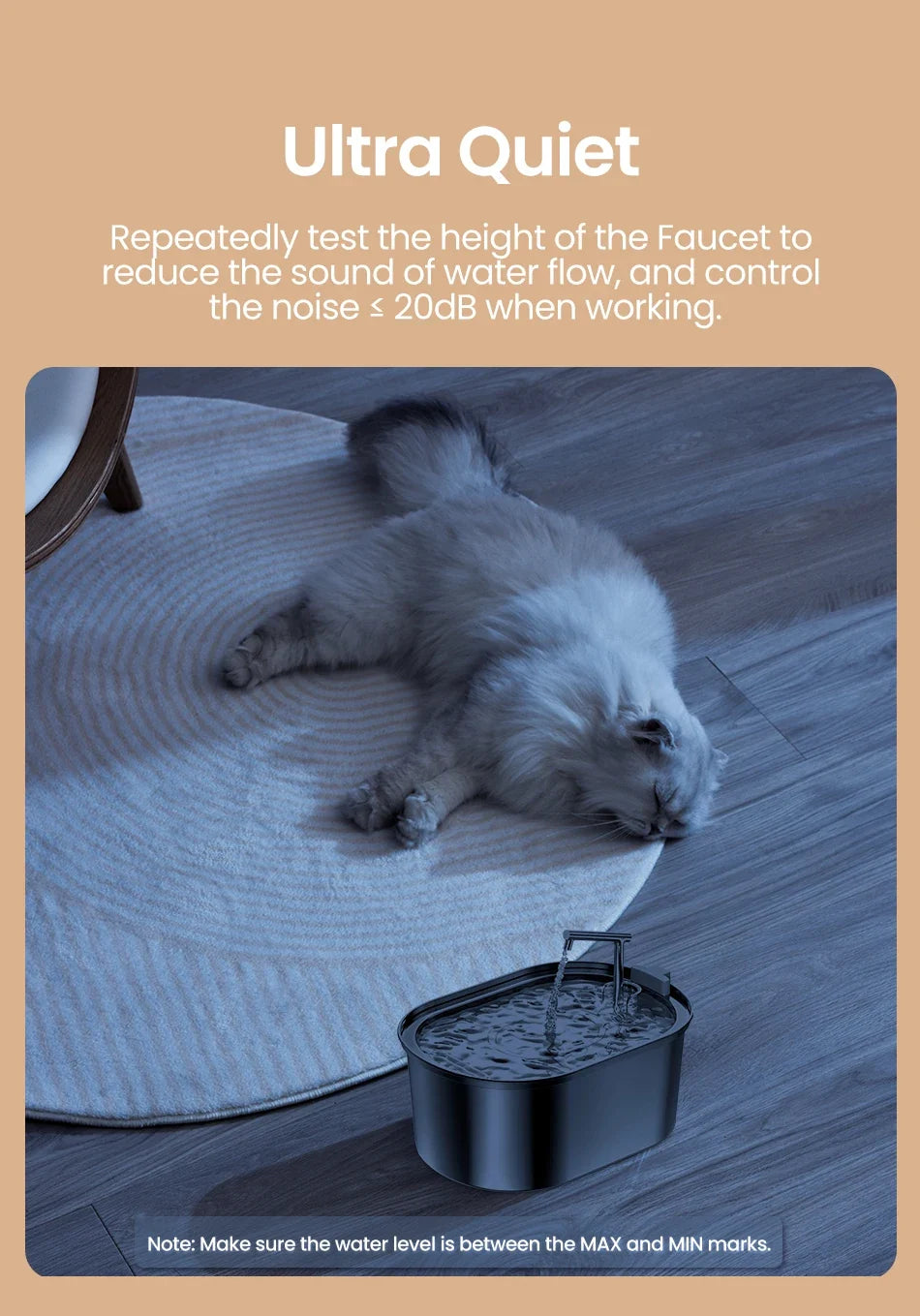 Premium Stainless Steel Cat Water Fountain with Automatic Flow System
