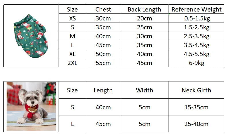 Christmas Pet Sweater, Hoodie & Scarf — Festive Warm Clothes for Dogs & Cats