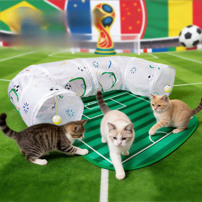 Football Field Cat Tunnel Toy