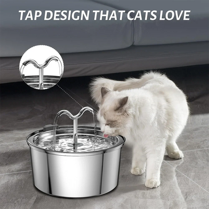 3.2L Cat & Dog Water Fountain with Triple Filtration System — Multi-Pet Drinking Bowl
